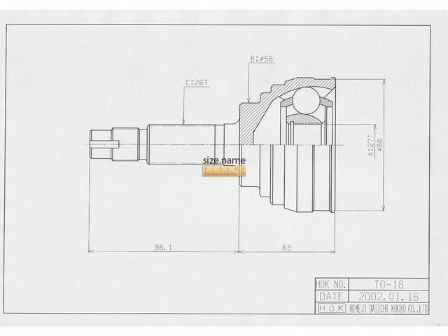 CV Joint, TO-18,  27-56-26